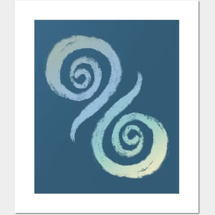 Zen Gradient Swirl Pattern Posters and Art